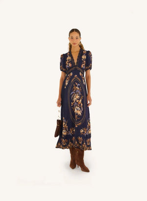 Farm Rio - فستان لارا | كحلي