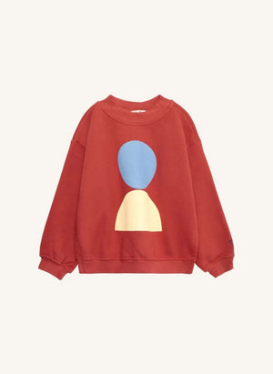 True Artist - Circles organik pamuklu sweatshirt | Kırmızı