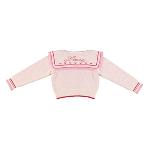 Bebe Organic - Yün Elma Hırka | Soluk Pembe