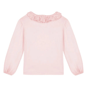 Bonton - Piris fırfırlı yakalı T-shirt | Pembe