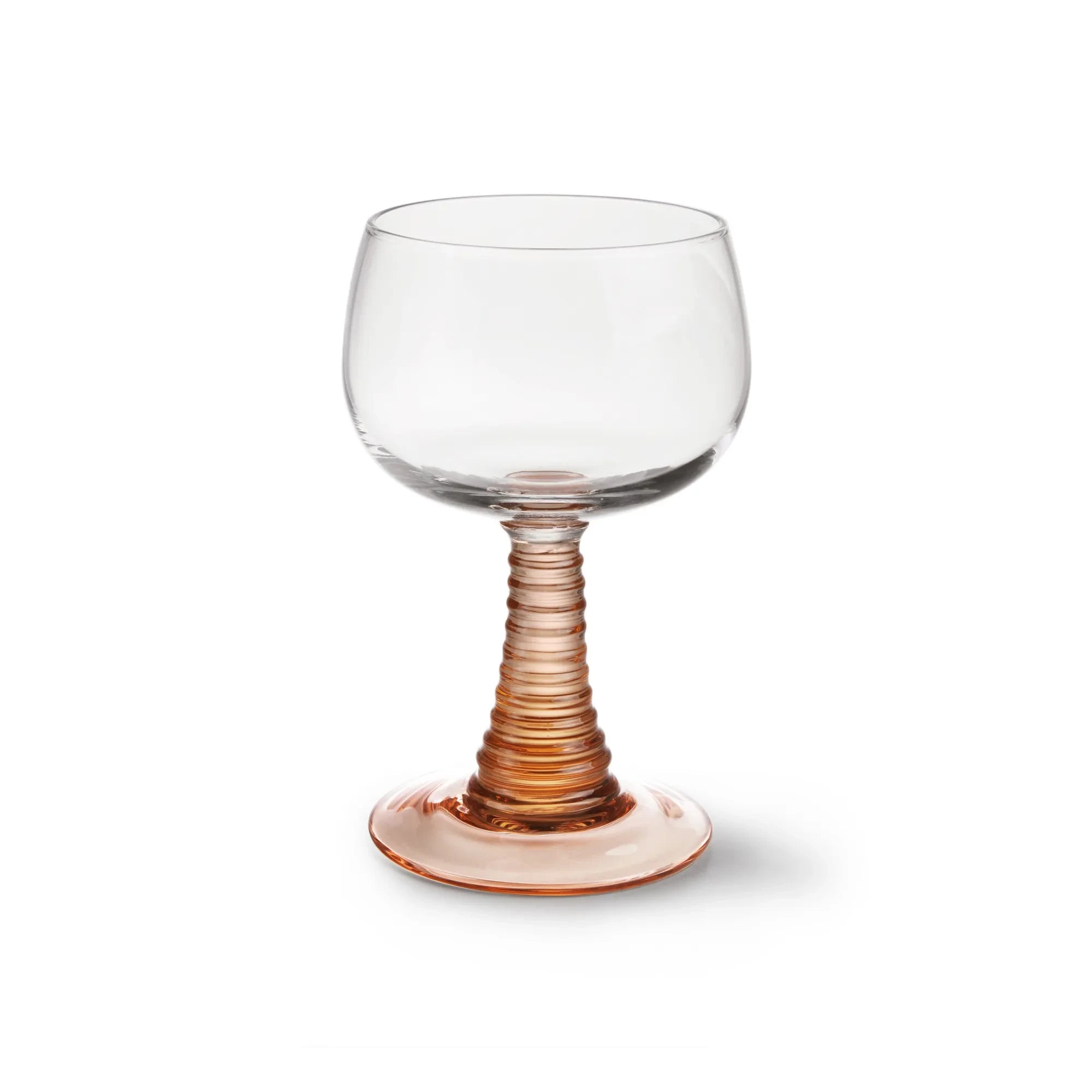 HKliving - Spiral Şarap Kadehi | Nude