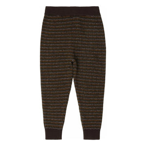 FUB - Çizgili Merino Yün Pantolon | Kahverengi