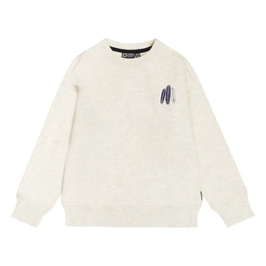 Tumble N'Dry - Oversize Seashore organik pamuk sweatshirt | Heather white