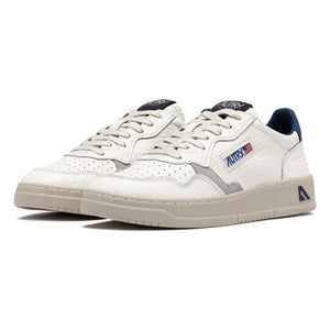 Autry - Medalist Düşük Dokulu Deri ve Süet Sneaker | Mavi