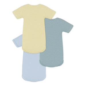 Petit Bateau - 3’lü Çizgili Body Seti | Sarı