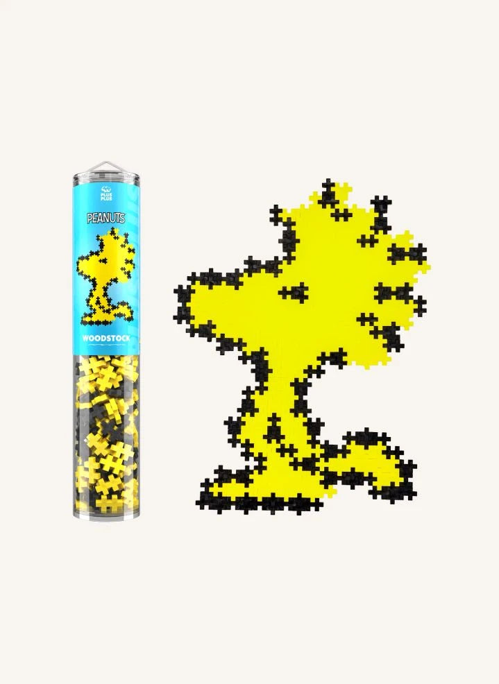 Plus-Plus - Woodstock Tube - 275 قطعة - Plus-Plus x Peanuts | أصفر