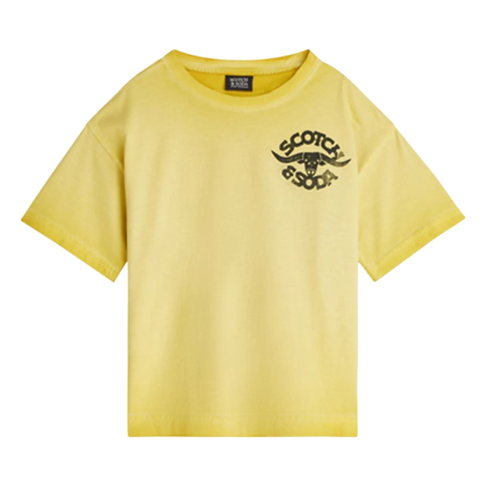 Scotch & Soda - Oversize Sanat Eseri Logolu Tişört | Sarı