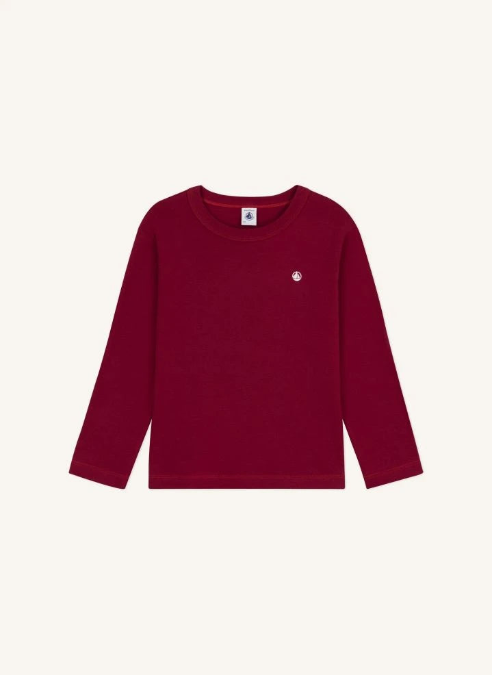 Petit Bateau - تيشيرت بشعار قطن عضوي | بوردو