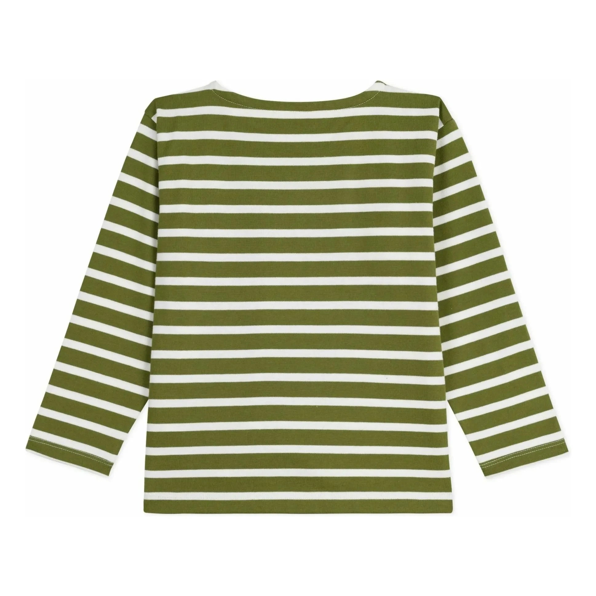 Petit Bateau - Logo Kollu Marinière Tişört Organik Pamuk | Yeşil
