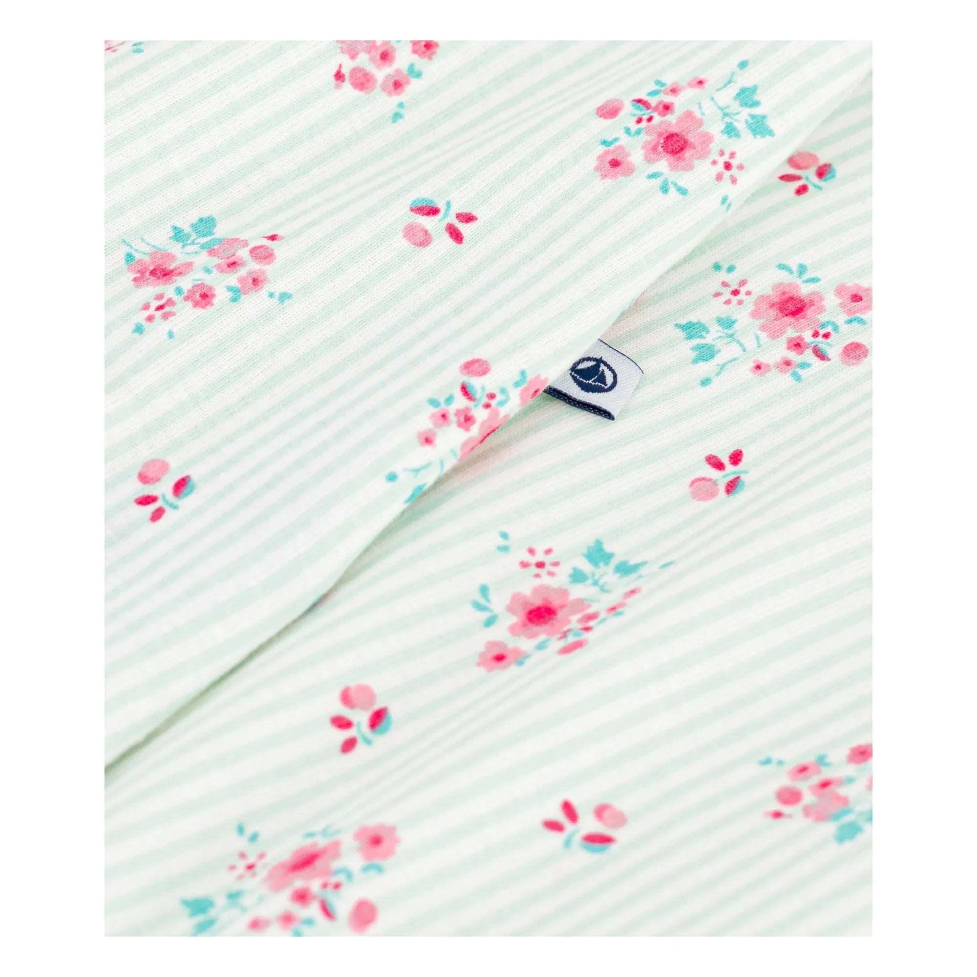 Petit Bateau - Organik pamuklu çiçek desenli pijama külotu | Beyaz