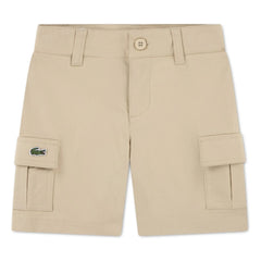 Lacoste - Organik Pamuk Kargo Bermuda Şort | Bej