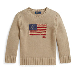 Ralph Lauren - Amerikan bayraklı kazak | Bej