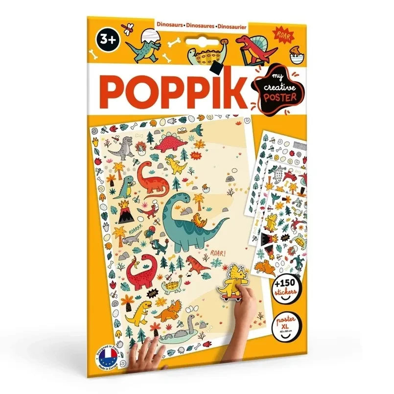 Poppik - Renkli Dinozor Poster Çıkartmaları