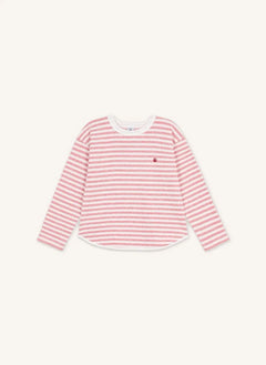 Petit Bateau - Çizgili yuvarlak yaka tişört | Pembe