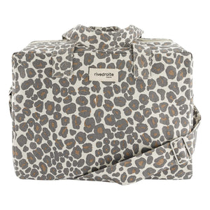 rivedroite - City Sauval Leopard Bag Geri Dönüştürülmüş Pamuk | Gri