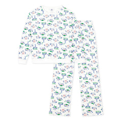 Petit Bateau - Eyfel Kulesi Organik Pamuk Pijama | Beyaz