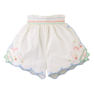 Gingersnaps - Jisoo İşlemeli Şort | Beyaz