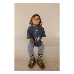 Gray Label - Oversize T-shirt Gray Label Organik Pamuk | Gri mavi