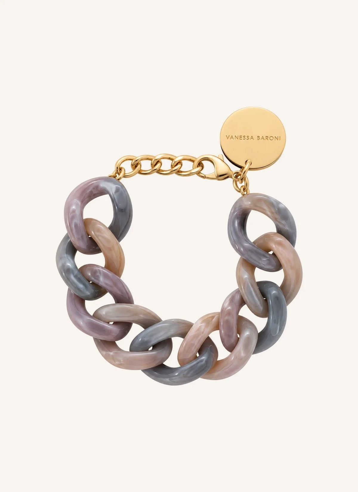 Vanessa Baroni - سوار Flat Chain | رمادي