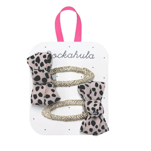Rockahula Kids - 2 Leopar saç tokası seti | Bej