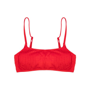 Miska Paris - Büzgülü Bralet Mayo Üstü | Kırmızı