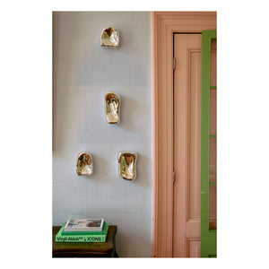 HKliving - Cam duvar dekoru - 4'lü set | Krom