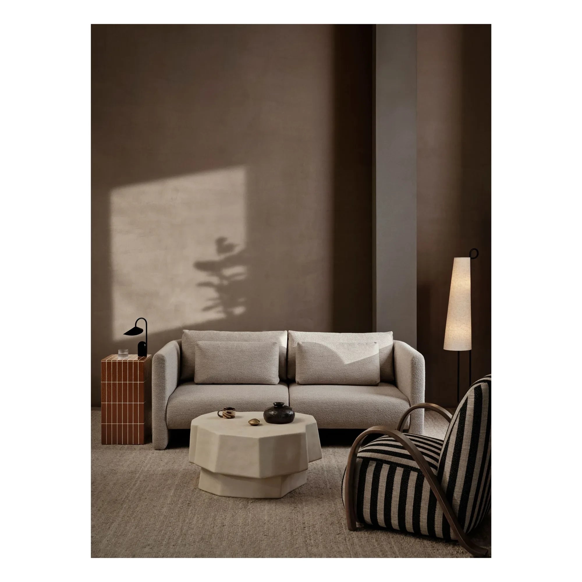 Ferm Living - Dase bouclé sol modül kanepe | Bej