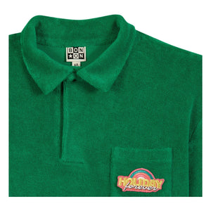 Bonton - Livio elma terry polo gömlek | Zümrüt yeşili