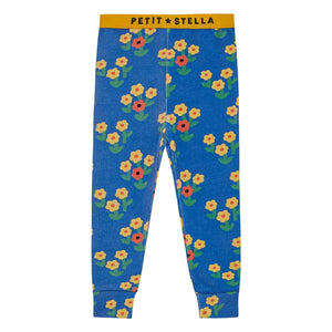 Petit Stella - Çiçek Desenli Pima Pamuk ve Modal Pijama | Mavi
