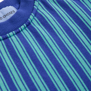 Bobo Choses - Organik pamuklu çizgili sweatshirt | Mavi