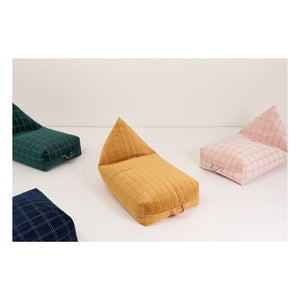 Nobodinoz - Eco-velvet uzun puf | Sarı