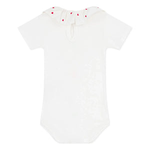 Petit Bateau - Kalpli Organik Pamuklu Body Yaka | Beyaz