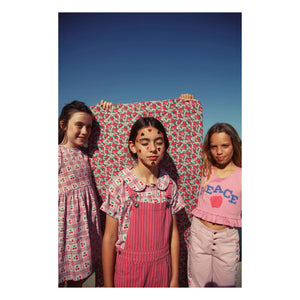 Piupiuchick - Flare Fleuri Twill Pantolon | Pembe