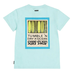 Tumble N'Dry - Reef Sunset Organik Pamuklu Tişört | Açık mavi