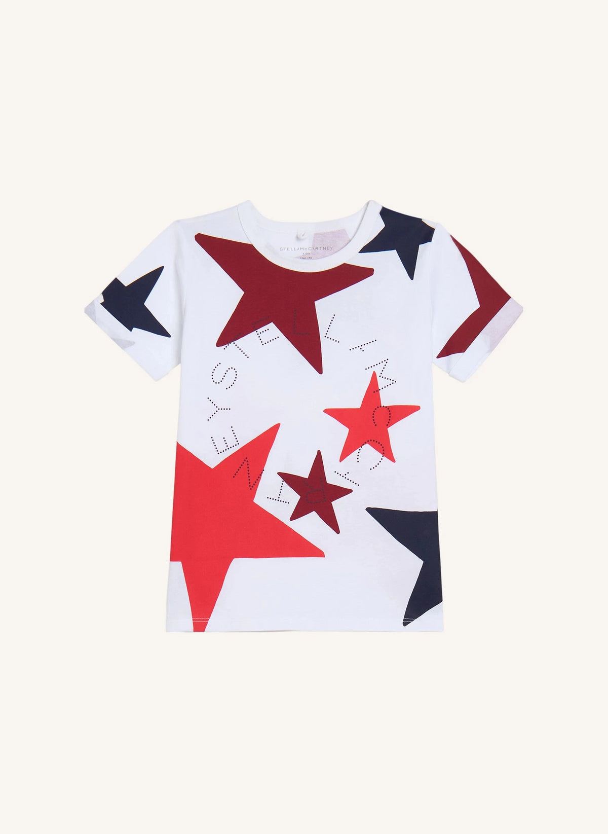 Stella McCartney Kids - Stella Etoiles تيشيرت قطني عضوي | أبيض