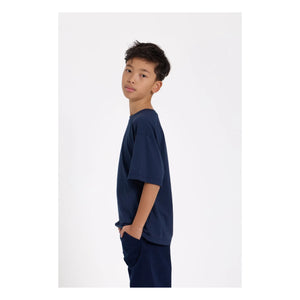 Smallable Kid - Nils Organik pamuklu T-shirt | Yıkama mavi