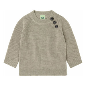 FUB - Raglan Merinos Yün Kazak | Heather beige