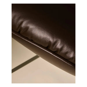 Gubi - Beetle Yumuşak deri lounge sandalye, Gamfratesi | Kahve