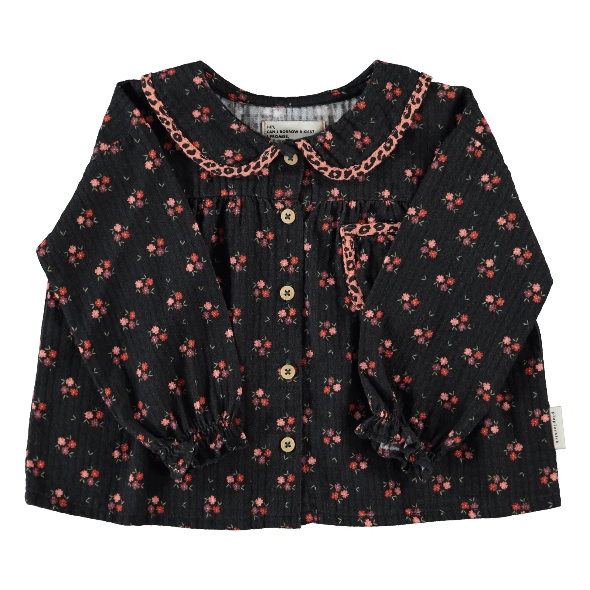 Piupiuchick - Çiçek Desenli Bluz | Siyah