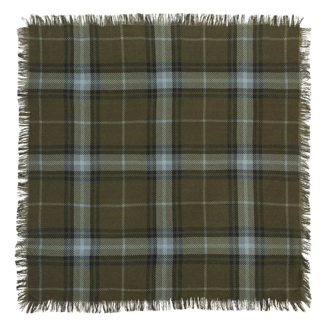 Bompard - Swann Tartan شال كشمير ميني | Olive