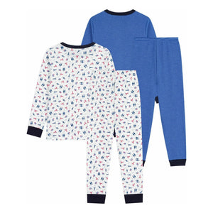 Petit Bateau - Kontrast Kenarlı 2'li Pijama Seti | Mavi
