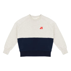 Jenest - Renk bloklu органik pamuklu sweatshirt | Açık gri