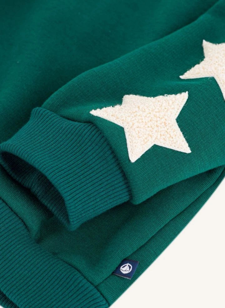 Petit Bateau - Baby Stars Sweat | أخضر
