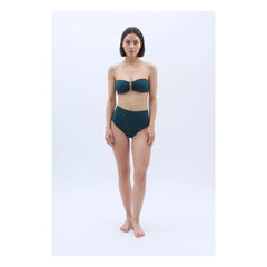 Baie Brune - Bonnie Bandeau Mayo Üstü | Krom yeşili