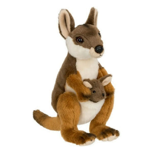 Bon Ton Toys - WWF - Yavrusuyla kanguru peluş oyuncak | Açık kahverengi