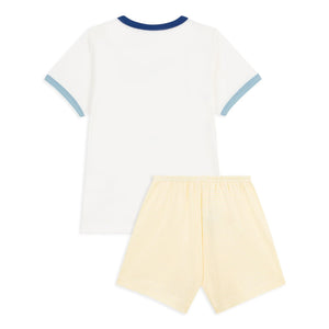 Petit Bateau - Ocean Organik Pamuklu Pijama Şort | Beyaz