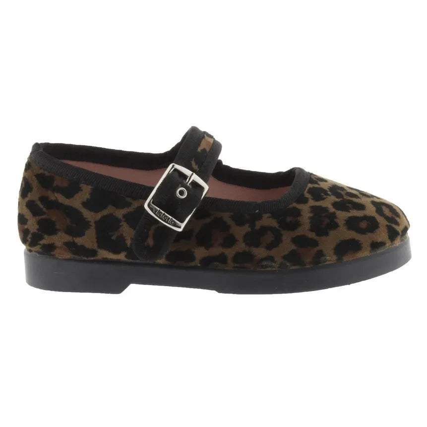 Victoria - Gong Fu Leopard Balerin Ayakkabıları | Kahverengi