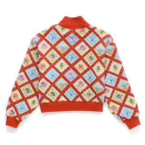 Maison Mangostan - Stamps Fermuarlı Sweatshirt | Kırmızı
