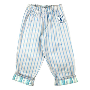 Club Trésor - Pastel Fever Çizgili Dönüşebilir Pantolon | Ecru