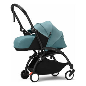 Stokke® - YOYO³ tam bebek arabası 0+ ve 6+ Siyah çerçeve | Aqua
